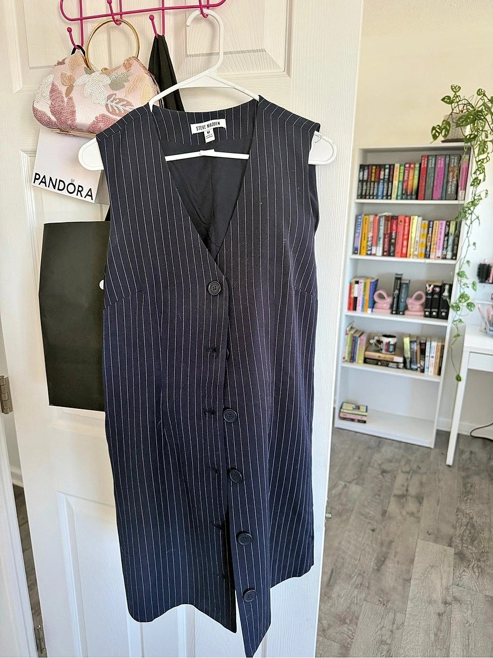 Steve Madden Pinstripe Vest Size Medium Like New